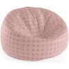 Sablio Sedací vak Cocoon Srdiečka na ružovej - 75 x 45 x 35 cm