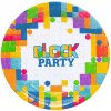 Party Papierový tanierik Stavebnica 18 cm 6 ks