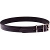 COBBYS PET Obojok z pravej kože čierny dvojpruhovou hĺbkovou tlačou uprostred 20mm/55cm
