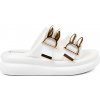 SEASTAR Flip-flops with gold buckles on the platform white biela 41 SEASTAR 0000296827145