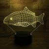 Beling 3D lampa, Ryba, 7 farebná S403
