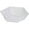 Darčekový kôš šesťhranný 190x220x60-90 mm, biely