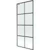 Mexen Next L vaňová zástena 1-krídlová 80 x 150 cm, čierny vzor, gun metal - 895-080-000-03-77-95