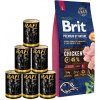 BRIT Premium By Nature Junior Large L 15 kg + Hydinové konzervy 6x1240 g