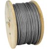 Lano MGM Zn+PVC 5/6.5 mm, oceľové lanko, poplastované, L-100 m