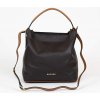 Bagger kabelka z hladkej kože strednej veľkosti na rameno a crossbody 0128 tmavo hnedá