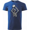 Basketbal kostra - Klasické pánske tričko vyššej gramáže - XS ( Kráľovská modrá )