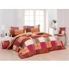 Matějovský Obliečka Posteľná bielizeň - Berkely Cotton deluxe 1x 140/200, 1x 70/90 140x200+70x90 geometria červená, hnedá, krémová, oranžová