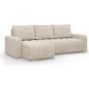 Rohová rozkladacia sedačka ABRIELLE ľavá, béžová