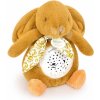 Plyšový zajačik Musical Night Light Star Projector Ocher Doudou et Compagnie so svetlom hudbou a bielym šumom žltý 19 cm od 0 mes