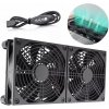 DUÁLNY USB VENTILÁTOR 120MM NA CHLADENIE POČÍTAČOVÝCH SKRÍN, 2KS