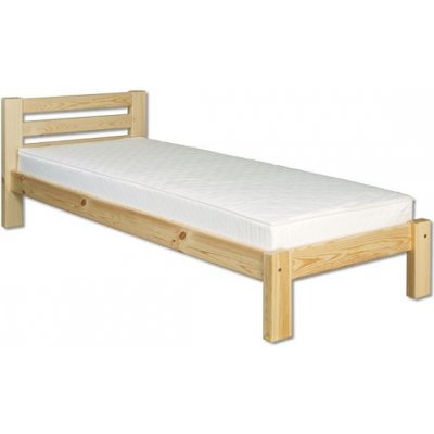 Drewmax Dřevěná postel LK127, 100x200, borovice (Barva dřeva: Olše)
