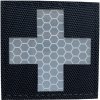 WARAGOD nášivka Reflective Fabric Cross Medic Patch Black and White