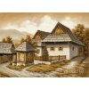 Obraz Vlkolínec skanzen 5, VBart PREVEDENIE: OBRAZ na plátne blindrám, ROZMER v cm/TYP OKRAJA: 105x70