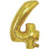 Balón narodeninový - číslo 4 zlatý 100 cm