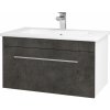 Dreja Umývadlová skrinka ASTON SZZ 80 - N01 Biela lesk / Úchytka T02 / D16 Tmavý betón