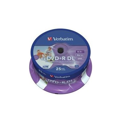 Verbatim VERBATIM DVD+R DL AZO 8,5GB, 8x, printable, spindle 25 ks