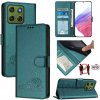 VSETKONAMOBIL 128555 ART CAT Peňaženkový obal s remienkom pre Motorola Edge 70 zelený