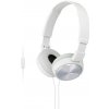 SONY slúchadlá MDR-ZX310AP, handsfree, biele MDRZX310APW.CE7