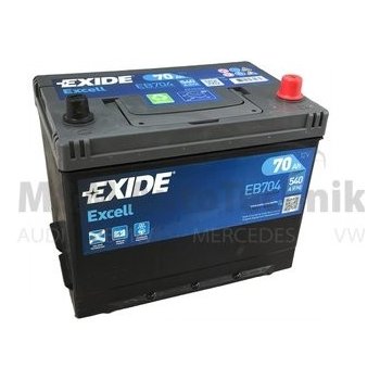 Exide Excell 12V 70Ah 540A EB704