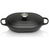 Le Creuset - Liatinový hrniec plytký- podlhovastý 31 cm / 3,4 l čierny