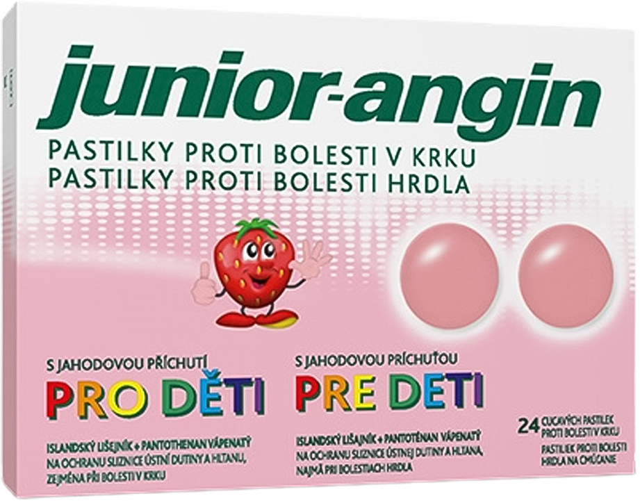 Junior-Angin pre deti Jahoda 24 pastiliek