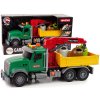 Lean Toys Nákladné auto žeriavová doprava odpadkový kôš zvuk