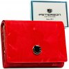 Dámska kožená peňaženka Peterson PTN PS445-MLF červená 14,5 x 9,5 x 3 cm, RFID