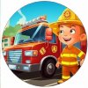 Jedlý papier hasič s autom: 19,5 cm - Pictu Hap