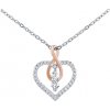 SILVEGO Strieborný náhrdelník camilla s príveskom srdca a Infinity s brilliance zirconia DCC1607028N