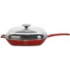 LAVA Metal Grilovacia liatinová panvica s vekom, červená, 28 × 28 cm