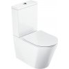 Ravak Elegant Rimoff voľne stoj WC kombi 38x60,5x82,5 cm+sed SC,Vario odpad,Biele+Cleaner X01872