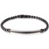 Troli Čierny oceľový bicolor náramok VEDB109BS