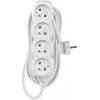 Predlžovací kábel 5 m / 4 zásuvky / biely / PVC / 1 mm2 Emos P0415