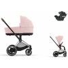 Cybex Platinum CYBEX e-Priam Travel Set + Aton B2 i-Size peach pink 2024 chrome with brown details