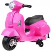 mamido Detská elektrická motorka skúter Vespa ružová