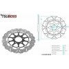 Tsuboss Kotúč brzdový plávajúci (320/69/5D) zubatý dizajn - Suzuki GSX1400+GSX1300R Hayabusa+GSXR1000+GSXR600+GSXR750 + TL1000S+TL1000R