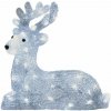 Vianočné osvetlenie EMOS LED vianočný jelínek, 27 cm, vonkajšie aj vnútorné, studená biela, časovač (DCFC06)