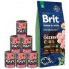 BRIT Premium By Nature Junior XL 15 kg + Teľacia konzerva 6x400 g