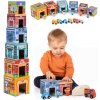 MULTISTORE EcoToys Skladacia veža, 18 prvkov - vozidlá a figúrky