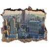Fototapeta díra na zeď 3D Manhattan new york city 95x64 cm