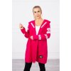 Dámsky kardigán s nápismi MI033 fuchsia