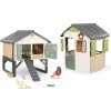 Smoby Set domček a kurín pre sliepky Life Jura Lodge rozšíriteľný s kŕmidlom pre vtáčiky