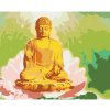 Diamondi Diamantové maľovanie - BUDDHA V LOTOSE A ZELENÉ POZADIE Rámovanie: bez rámu a bez vypnutia plátna, Rozmer: 40x50 cm