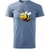 Parové tričko - Včela a kvetina - Klasické pánske tričko vyššej gramáže - 2XL ( Denim )