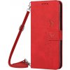 VSETKONAMOBIL 54627 ART SMILE Peňaženkový kryt so šnúrkou Motorola Moto G72 červený