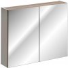 CMD Zrkadlová skrinka SANTA FE TAUPE 84-80-A-2D sivý krém 80 cm x 65 cm x 17 cm