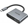 Unitek Rozbočovač USB-C HDMI VGA USB-A a PD 100W D1049A