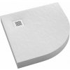 Schedpol New Horizons White Stone polkruhová sprchová vanička 90x90 cm biela 3.3304/B/ST-M2