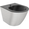 Mexen Lena závesný bidet, čierny mat/strieborný vzor čiary - 35224873